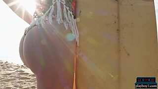 big natural tits latina azura grace strips her perfect ass 😍