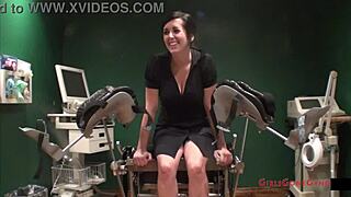 Tina Lee Comet feels embarrassed at her gyno exam with Doctor Tampa and Nurse Angel Rose