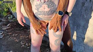 Shocked surprise turns into bareback ass and pussy with monster cock