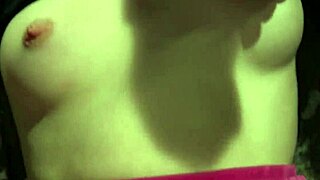 Hairy pussy brunette endures fierce double penetration banging.