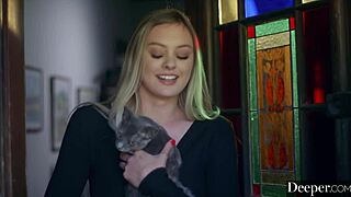 Amber Moore can't resist uniform blowjob