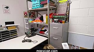 i feel punished by this young blonde burglar at work