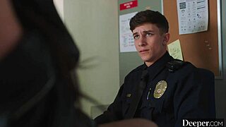 Deeper Baddie Lulu Dominates Young Rookie Cop in Handcuffs