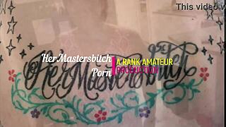 Public humiliation of tattooed MILF in busy street