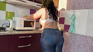 mature neighbor with big tits lets me drill her ass for cum