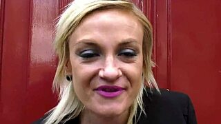 blonde cougar sneaks a steamy fuck in car