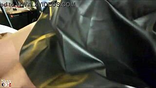 French cowgirl's naughty satin dress and stockings ride