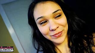 Hey, Watch Skinny Sabrina Suck Cock and Swallow Every Drop of Cum?