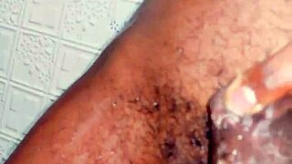 Why does this small hairy black cock piss both outdoor and indoor?