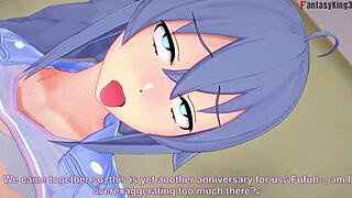 I almost got caught in a wild threesome at the gym with Eris and Roxy in 3D hentai.