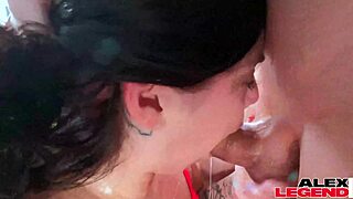 Curvy Brunette Chris Tang Delivers Epic Titty-Job and Deepthroat