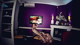 Milf sucks big cock in amateur scene