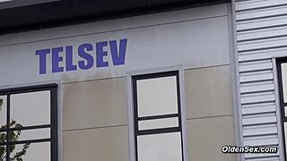 french mature business lady in stockings gets drilled hard at work