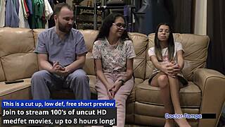 Dr Tampa Examines Aria Nicole in First Gyno With Neighbors Watching.