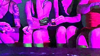 Four teen sluts worship feet, stripping in lingerie while smoking