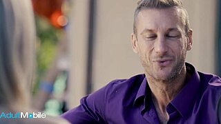 Adultmobile Vacation Blonde Licks Pierced Pussy On Bed With Dirty Talk And Cum On Ass