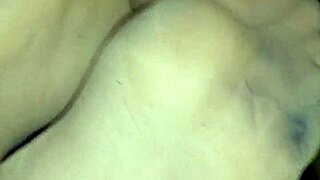 Homemade Footjob in Sheer Nylons with Sexy Toe Play