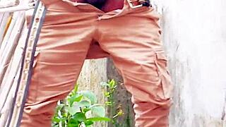 Why does this small hairy black cock piss both outdoor and indoor?