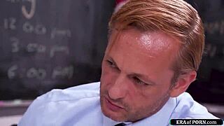 sexy big booty student gets drilled by teacher's monster cock in wild classroom romp