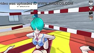 Hentai anime scene. Sub mail faces bdsm slave treatment.