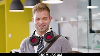 Inside the freeuse office, everyone bangs hard while working at CNCMilf.