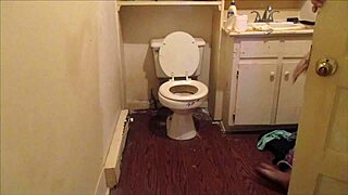 Shooting Off Hot Cum Load in Friend's Bathroom