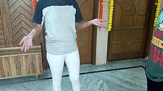 Teen Tricked into Stripping for Trainer in Morning Yoga Class. She Sucks and Rides Him in Wild Classroom Action.