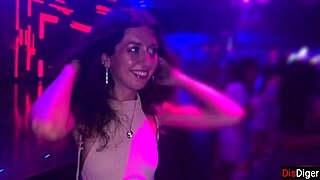Young student gets rough and messy in night club toilet