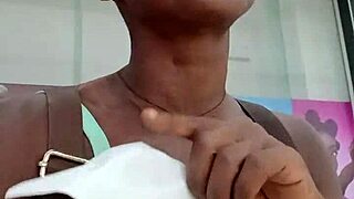 That nigerian bitch masturbates in the west hills mall washroom