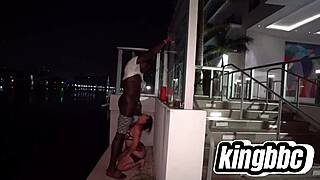 Michelle Martinez feels intense pleasure sucking big black cock outdoors