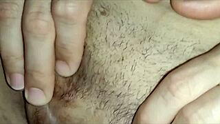 He stretched his wife's ass with fingers before entering her anal with a big cock in pov