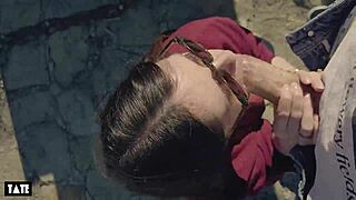 Amateur Whore Craves Deepthroat with Stranger Outdoors