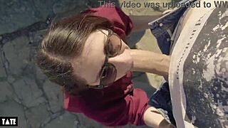 Amateur Whore Craves Deepthroat with Stranger Outdoors