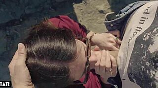 Amateur Whore Craves Deepthroat with Stranger Outdoors