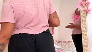 Chubby girl farting while getting ready for a date in curvy solo action