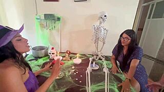 Halloween party turns into homemade sex fun