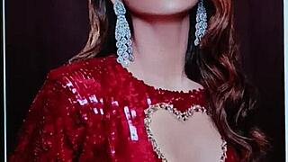 I made a tribute to urvashi rautela with cum all over