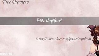 Athletic couple explores submissive throatfuck in two positions