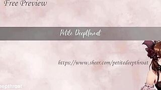 Athletic couple explores submissive throatfuck in two positions