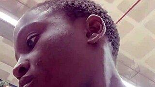 That nigerian bitch masturbates in the west hills mall washroom