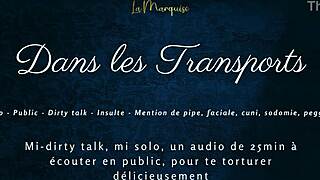 french tease with dirty talk in public