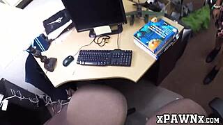 pretty babe with glasses, wanna see her bang a broker? caught on hidden cam at work!