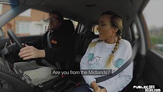 Busty Milf Boldly Fucks in Public During Wild Driving Lesson Session