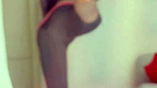 hey, wanna see this japanese babe in tight clothes stretch erotically for me?