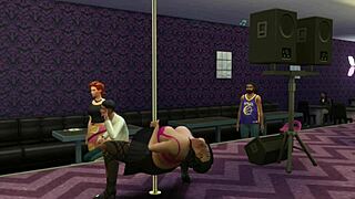 beautiful stripper gets fucked by the cleaning guy in the club