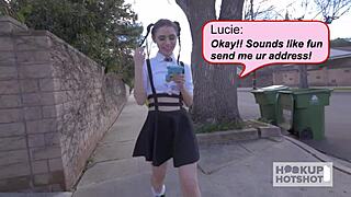 lucie kline, face blasted, licks big lollipop after rough dating fuck. full video drops heat!