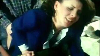 a secretary got her mouth stuffed with cock and ass drilled hard