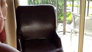 Solo hotel room pleasure with female ejaculation