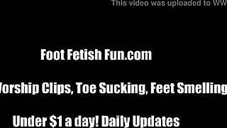 Hey, lick our feet clean, you little bitch