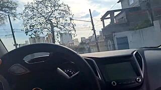 Prostitute Gives Handjob in Car While Seeking Hard Cock Info.